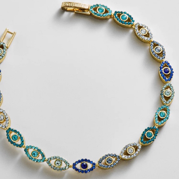 NEW BaubleBar Evil Eye Tennis Bracelet - Picture 2 of 4